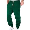 thumbnail image 1 of Maplenight Men's Cargo Pants Elastic Bottom Elastic Waist Drawstring Sweatpants Fall Winter Taper Leg Soft Fit Trousers with Pockets, 1 of 6