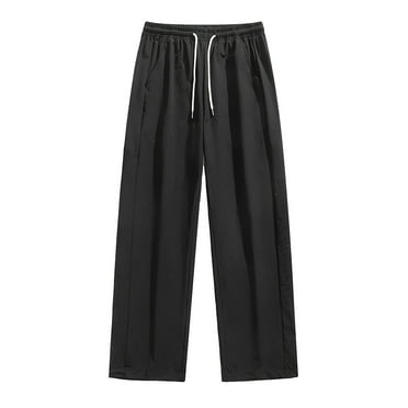 Maplenight Men's Sweatpants Wide Leg Elastic Waist Drawstring Open Bottom Athletic Pants Summer Fall Loose Fit Casual Comfy Trousers with Pockets