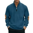 thumbnail image 1 of Maplenight Men's Warm Corduroy Sweatshirt Fall Winter Quarter Zip Trendy Pullover Sweatshirts Relaxed Fit Long Sleeve Shirts, 1 of 5