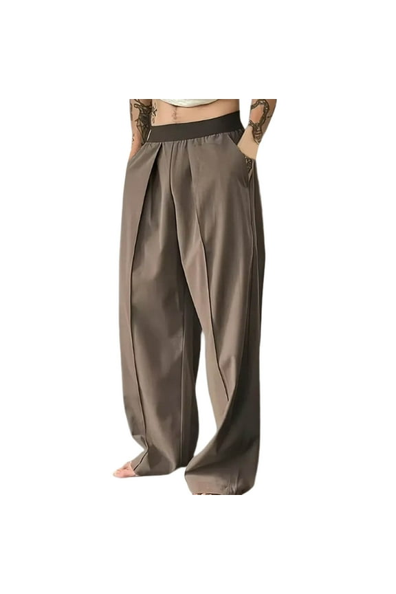 Pants for Men Elastic Waist Active Athletic Pants Outdoor Running Gym Hiking Trousers with Pockets