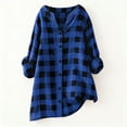 thumbnail image 1 of Maplenight Plaid Shirts for Women Lightweight Button Up Shirt Casual Long Sleeve Ladies Summer Tops Blouse, 1 of 5