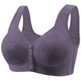 thumbnail image 1 of Maplenight Plus Size Front Closure Bras for Women No Underwire Full Coverage Bralettes Pattern Support Lightweight Everyday Bra, 1 of 2
