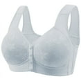 thumbnail image 1 of Maplenight Plus Size Front Closure Bras for Women No Underwire Full Coverage Bralettes Pattern Support Lightweight Everyday Bra, 1 of 2