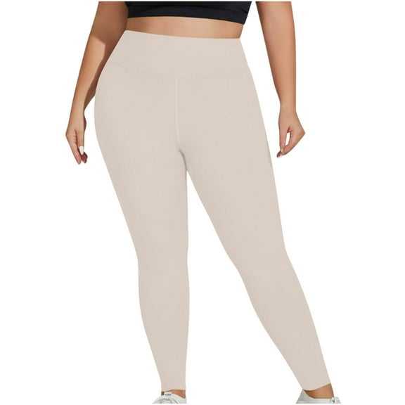 Maplenight Plus Size Yoga Pants for Women High Waist Tummy Control Workout Joggers Leggings for Women Casual Wear