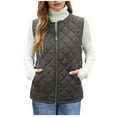 thumbnail image 1 of Maplenight Puffer Vests for Women Sleeveless Lightweight Gilet Quilted Zip Vest with Pockets, 1 of 8