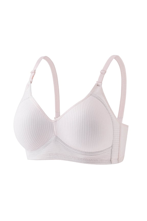 Ribbed Bras for Women No Underwire Full Support Seamless Bralettes Comfy Wireless Everyday Bra