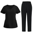 thumbnail image 1 of Maplenight Scrub Sets for Women V-Neck Short Sleeve Tops and Pants Modern and Comfortable Scrub Set for Nurses and Healthcare Workers, 1 of 2
