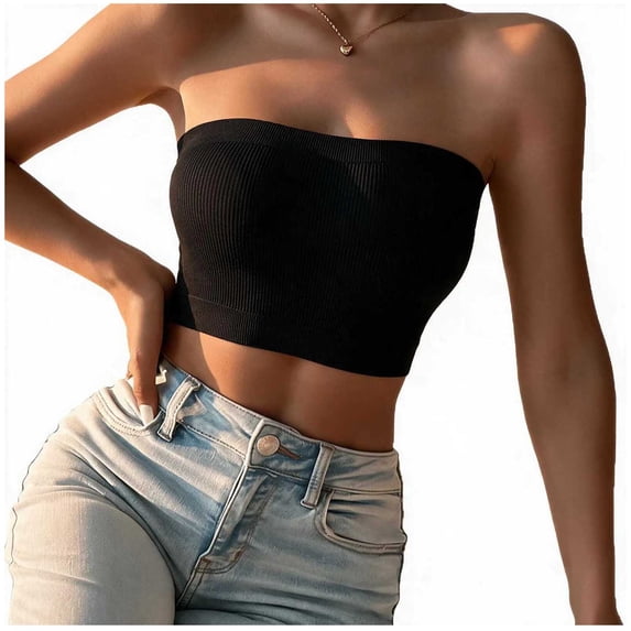 Maplenight Strapless Bras for Women No Underwire Open Back Breathable Tube Tops Bras