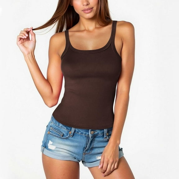Maplenight Tank Tops for Women Cami Shapewear Tummy Control Body Shaper Slimming Camisole Compression Shirt Womens Summer Tops