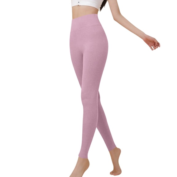 Maplenight Thick High Waist Yoga Pants Seamless Tummy Control Workout Running Yoga Leggings for Women