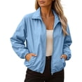 thumbnail image 1 of Maplenight Windproof Jackets for Women Waterproof Windbreaker Jacket Full Zip Up Lightweight Outdoor Hiking Travel Outerwear with Pockets, 1 of 8