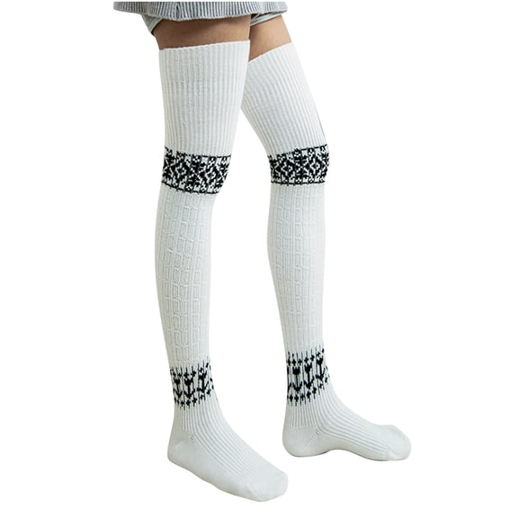 Maplenight Women Thigh High Socks Extra Long Cotton Knit Warm Thick Tall Long Boot Stockings Leg Warmers