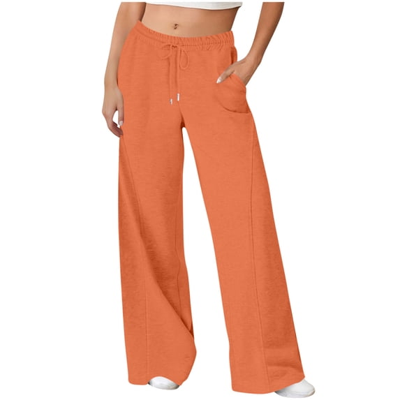 Maplenight Women's Baggy Sweatpants High Waisted Wide Leg Pants Workout Athletic Pant Casual Drawstring Sweat Pants with Pockets