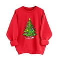 thumbnail image 1 of Maplenight Women's Christmas Sweatshirt Crew Neck Christmas Tree Graphic Sweatshirts Holiday Vacation Loose Casual Long Sleeve Shirts, 1 of 5