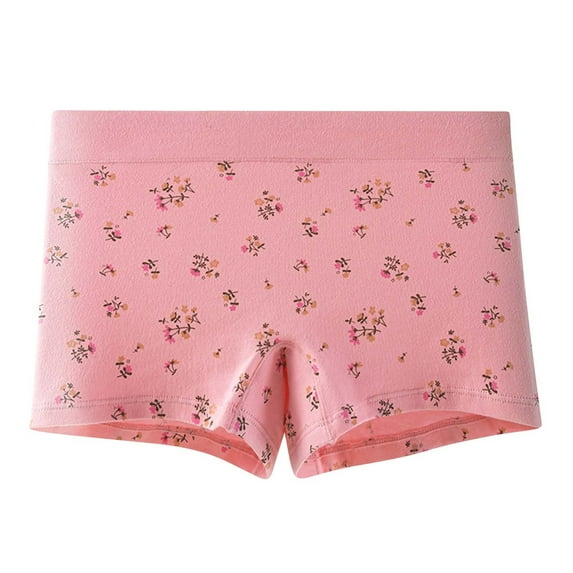 Maplenight Women's Cotton Boxers Briefs Stretch Soft Breathable Ladies Panties Mid Rise Waist Printed Underwear