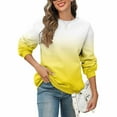 thumbnail image 1 of Maplenight Women's Crewneck Sweatshirt Gradient Color Pullover Sweatshirts Loose Casual Fall Fashion Outfit, 1 of 5