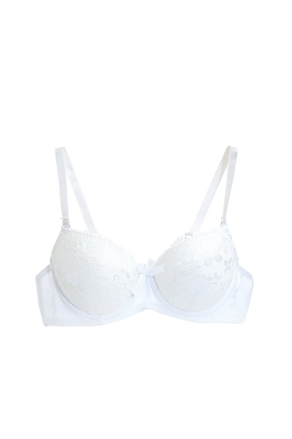 Women's Inbarely Plus Balconette Bra - Lightly Padded Underwire Tshirt Demi Bras Supportive