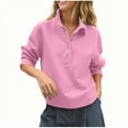 thumbnail image 1 of Maplenight Women's Polo Shirts Lapel Long Sleeve Pullover Sweatshirt Fall Winter Regular Fit Casual Tops, 1 of 5
