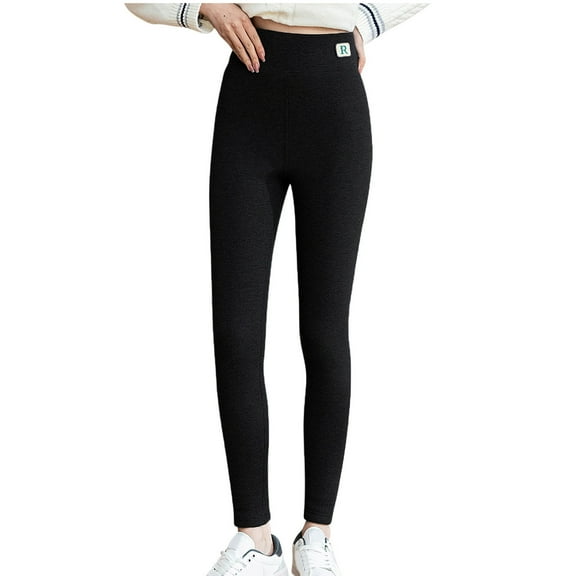Maplenight Women's Sherpa Fleece Lined Leggings Winter Warm Thick Jogger Pants High Waist Thermal Base Layer Pant