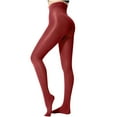 thumbnail image 1 of Maplenight Women's Super Shiny Sheer Control Top Footed Tights Silk Stockings Shimmery High Waist Pantyhose, 1 of 7