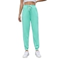 thumbnail image 1 of Maplenight Women's Sweatpants Drawstring Elastic High Waist Joggers Fall Winter Soft Casual Pants, 1 of 3