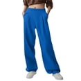 thumbnail image 1 of Maplenight Women's Sweatpants Wide Leg with Pockets Casual Lounge Pants Elastic Drawcord Waist Womens Work From Home comfy Stretch Workout Athletic Pants for Women​​, 1 of 5