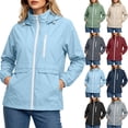 thumbnail image 1 of Maplenight Women's Waterproof Rain Jacket Hooded Lightweight Windbreaker Packable Windproof Outdoor Hiking Coat with Pockets, 1 of 5