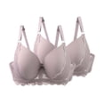 thumbnail image 1 of Maplenight Womens 2 Pack Underwire Bras Push Up Full Coverage Lace Bralettes for Women Minimize T Shirt Bra​​, 1 of 4