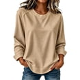 thumbnail image 1 of Maplenight Womens Crew Neck Sweatshirt Raglan Long Sleeve Casaul Loose Fit Fall Sweatshirts, 1 of 9