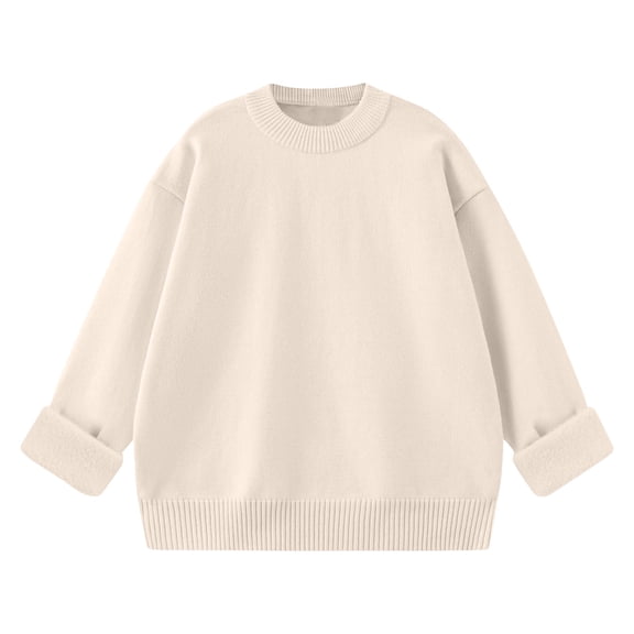 Maplenight Womens Crewneck Sweaters Long Sleeve Knit Pullover Tops Casual Loose Fit Fall Cozy Sweater