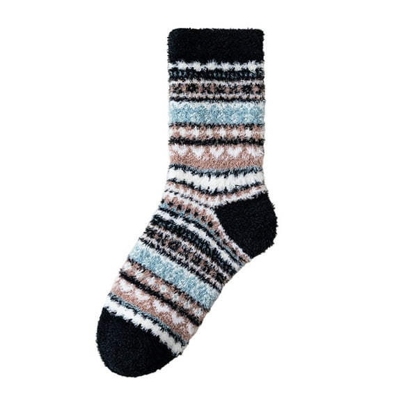 Maplenight Womens Fuzzy Slipper Socks Fluffy Cozy Comfy Cabin Plush Warm Thermal Winter Soft Sleep Socks with Grippers