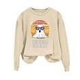 thumbnail image 1 of Maplenight Womens Halloween Ghost Graphic Sweatshirt Casual Long Sleeve Crew Neck Pullover Tops Fall Winter Loose Fit Pullover Sweatshirts For Women​​, 1 of 3