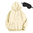 thumbnail image 1 of Maplenight Womens Hooded Sweatshirt Casual Drawstring Hoodies with Eye Mask Relaxed Fit Long Sleeve Pullover Sweatshirts, 1 of 2