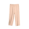 thumbnail image 1 of Maplenight Womens Pajama Capri Pants Lightweight Cropped Lounge Pants Elastic Waist Soft Relaxed Fit Casual Sleep Bottoms, 1 of 4
