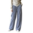 thumbnail image 1 of Maplenight Womens Plaid Pajamas Pants Wide Leg Elastic Waist Pants Loose Casual Loungewear Sleep Bottoms, 1 of 8