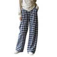 thumbnail image 1 of Maplenight Womens Plaid Pajamas Pants Wide Leg Elastic Waist Pants Loose Casual Loungewear Sleep Bottoms, 1 of 8
