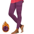 thumbnail image 1 of Maplenight Womens Thermal Leggings Ankle Length Warm Fleece Lined Pants Soft Elastic Comfy Winter Cozy Indoor Bottoms, 1 of 6