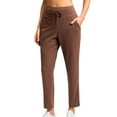 thumbnail image 1 of Maplenight Yoga Pants Women 7/8 Length Stretch Drawstring High Waist Workout Gym to Work Pants Breathable Casual Trousers with Pockets​​, 1 of 8