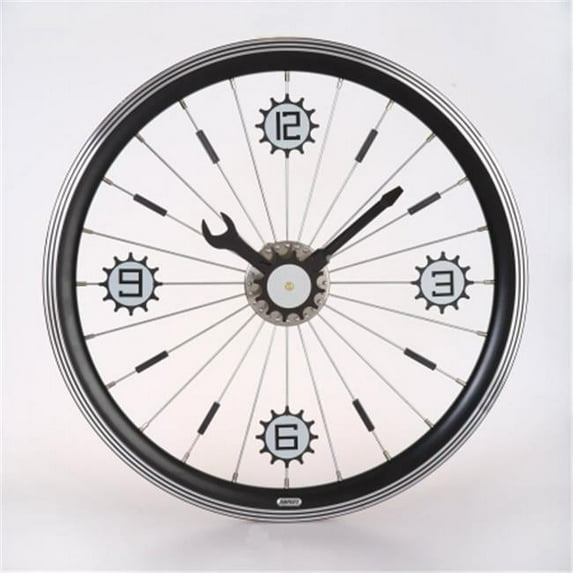 Maples Clock 16 inch Aluminum Bicycle Wheel Wall Clock