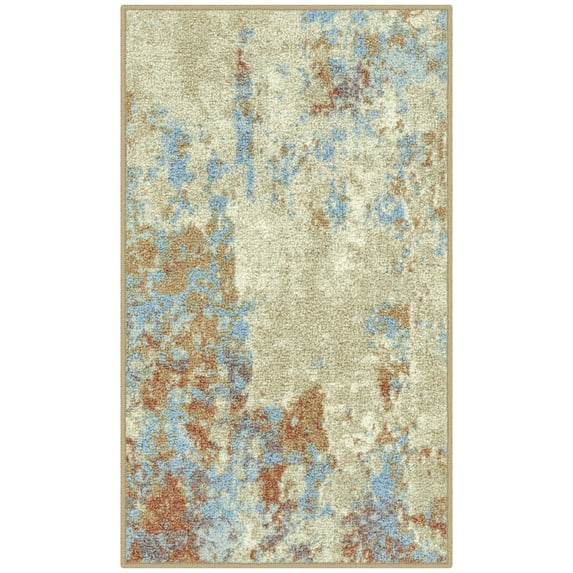 Maples Rugs Horizon Modern Abstract Desert Sand Washable Entryway Area Rug, 1'8 x 2'10