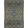 thumbnail image 1 of Maples Rugs Pelham Transitional Vintage Scroll Blue Brown Non Slip Indoor Area Rug, 5' x 7', 1 of 9