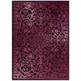 thumbnail image 1 of Maples Rugs Pelham Transitional Vintage Scroll Wineberry Non Slip Indoor Area Rug, 5' x 7', 1 of 8