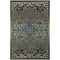 thumbnail image 1 of Maples Rugs Pelham Transitional Vintage Scroll Blue Brown Non Slip Indoor Area Rug, 3'4 x 5', 1 of 9