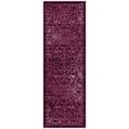 thumbnail image 1 of Maples Rugs Pelham Transitional Vintage Scroll Wineberry Washable Hallway Runner Rug, 1'8 x 5', 1 of 8