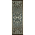 thumbnail image 1 of Maples Rugs Pelham Transitional Vintage Scroll Blue Brown Washable Hallway Runner Rug, 2' x 6', 1 of 9