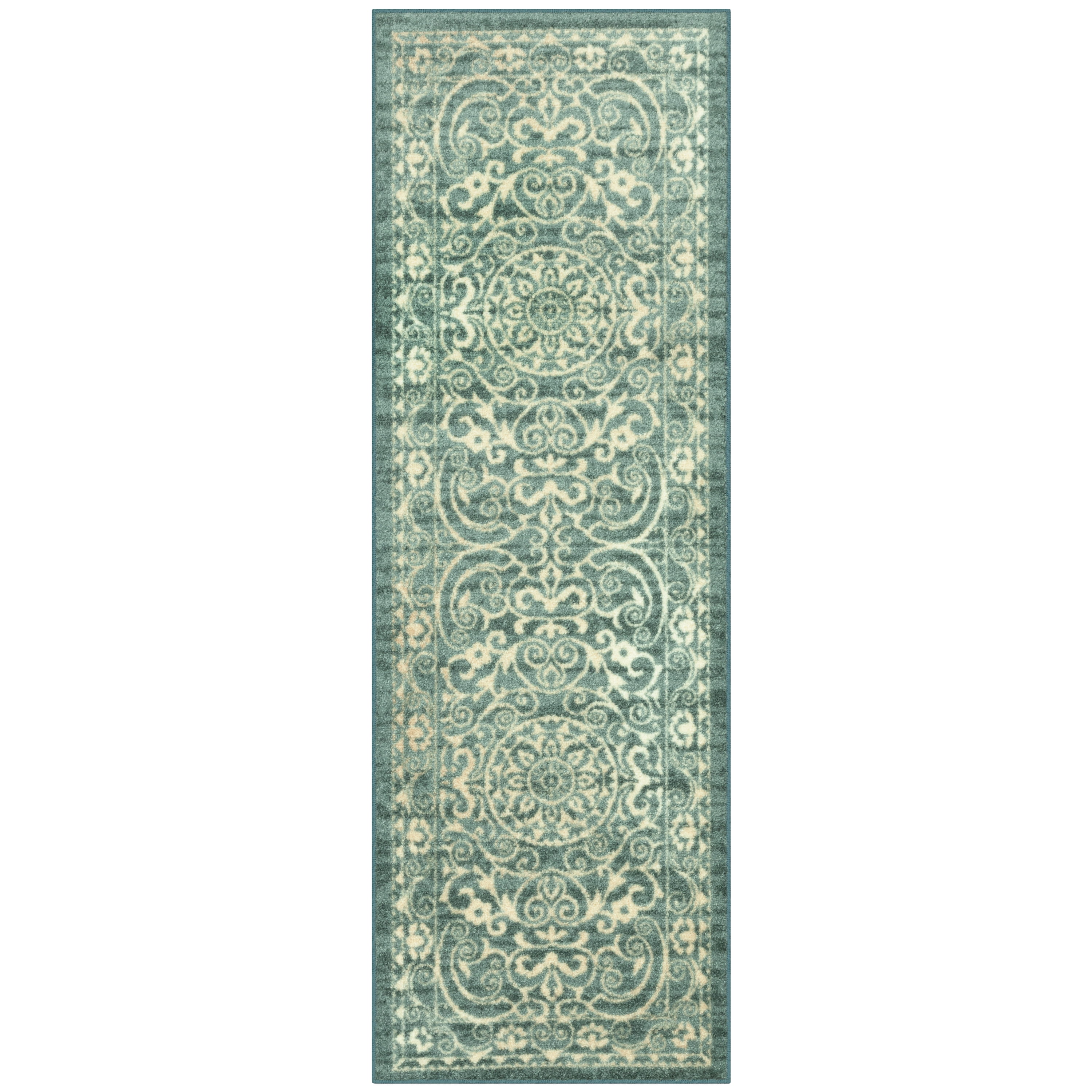 Light Spa Synthetic Tufted Non-slip Runner Rug