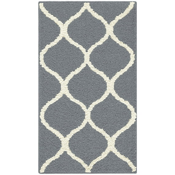 Maples Rugs - Rebecca Modern Geometric Washable Indoor Accent Rugs, 1'8 x 2'10, Gray