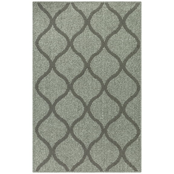 Maples Rugs - A - Rebecca Geometric Washable Indoor Accent Rugs, 1'8 x 2'10, Silver