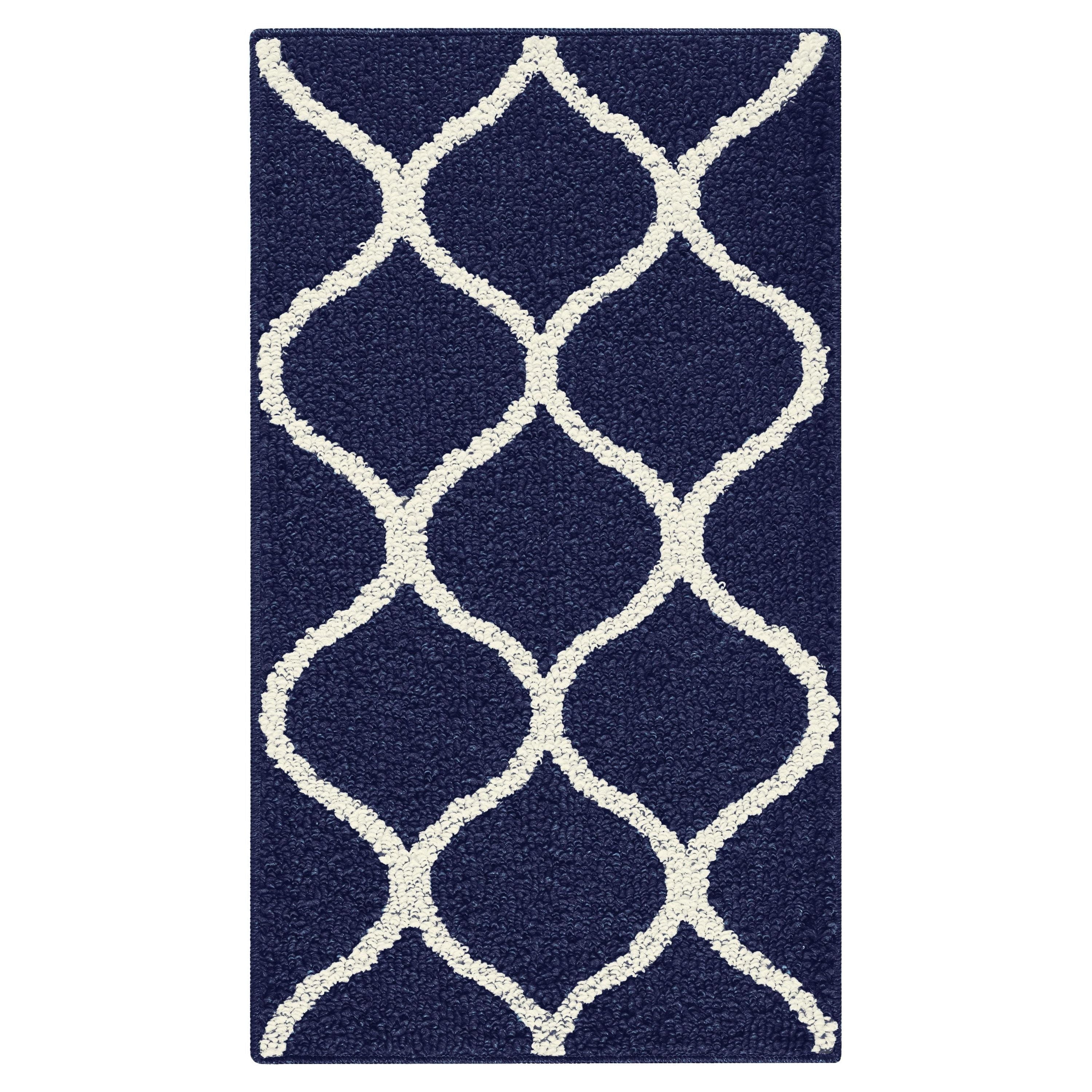 Maples Rugs Rebecca Moroccan Trellis Washable, Non-Slip, Low Profile Indoor Runner Rug, 2' x 6', Taupe