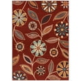 thumbnail image 1 of Maples Rugs Reggie Bohemian Floral Merlot Non Slip Indoor Area Rug, 5' x 7', 1 of 7